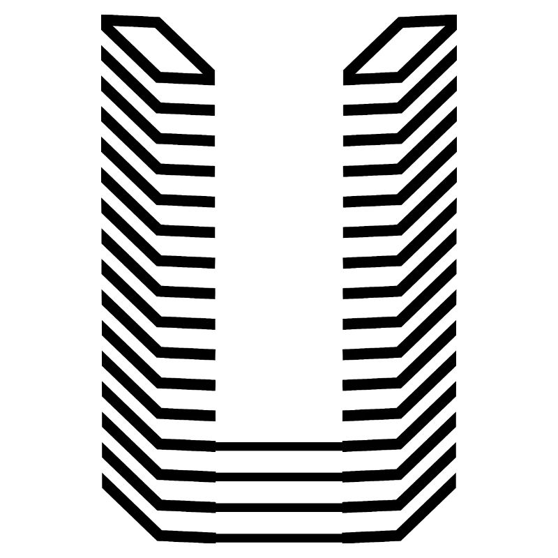 Conception unique du logo Letter U