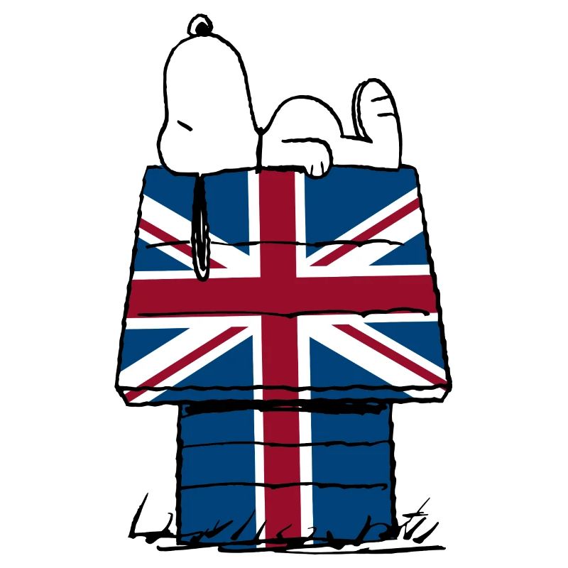 Peanuts Snoopy Grande-Bretagne Angleterre Drapeau