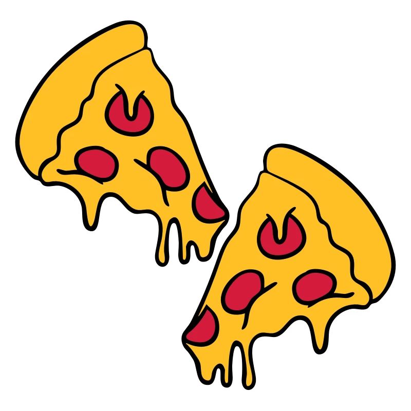 2 pizzas morceaux de fromage dégoulinant de salami
