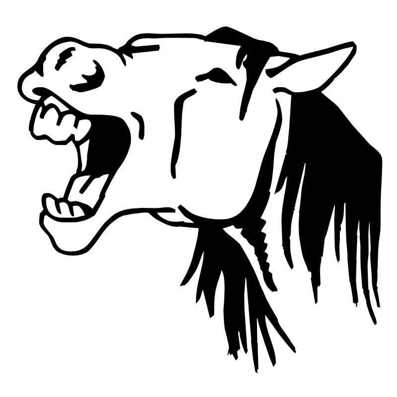 Gähnendes Pferd