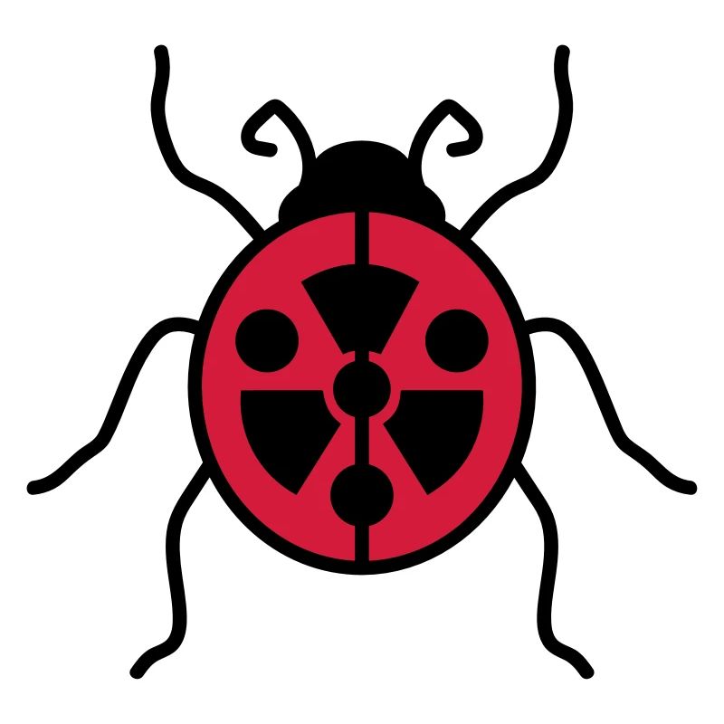 atom symbol radioactive danger danger warning hinwe