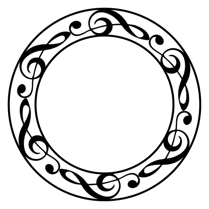 Music notes violin clef frame YOUR TEXT