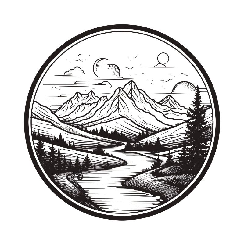 Landschaft Emblem