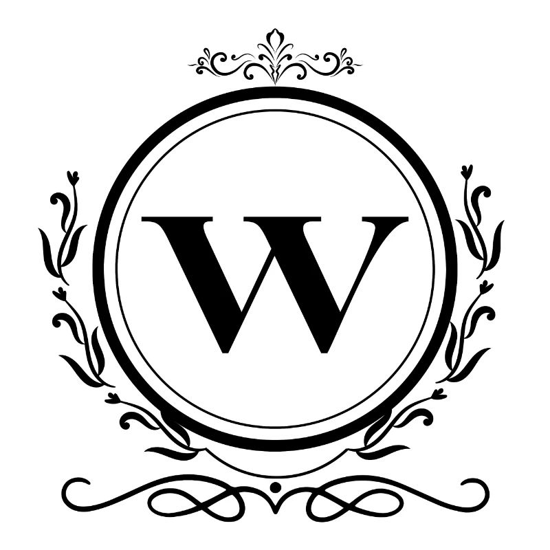 Buchstaben-W-Dekoration