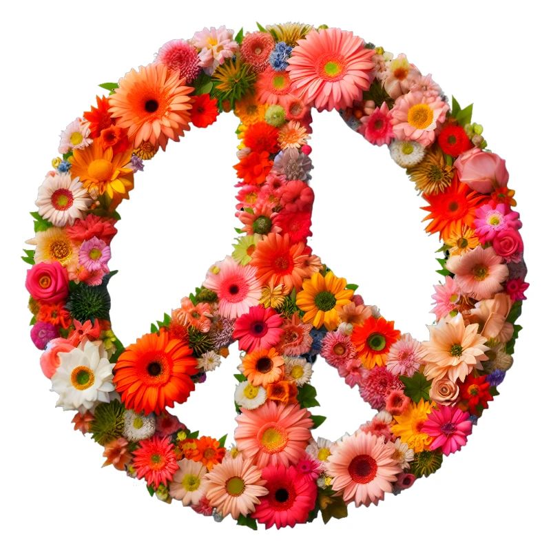 Blumen Friedenszeichen