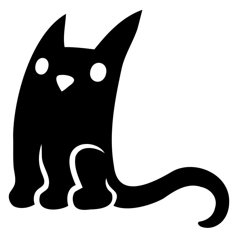 Petit chat mignon noir
