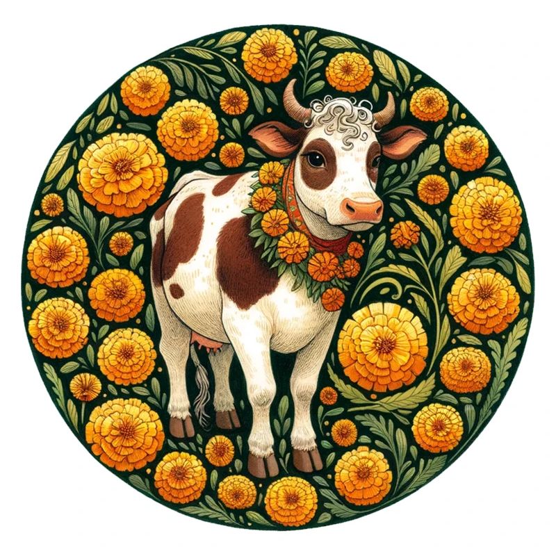 Ringelblumen-Kuh