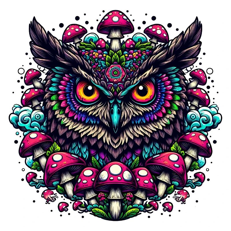 Hibou psychédélique