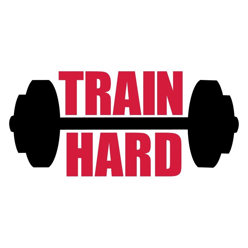 design texte hantel cool train dur train bras de l