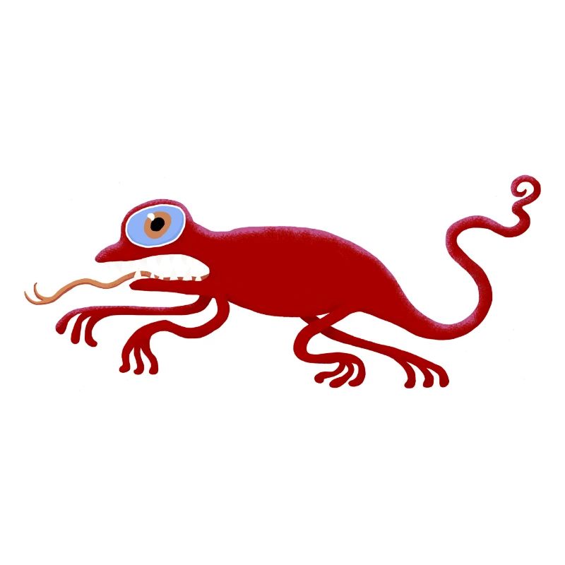 ulkige Echse-rot