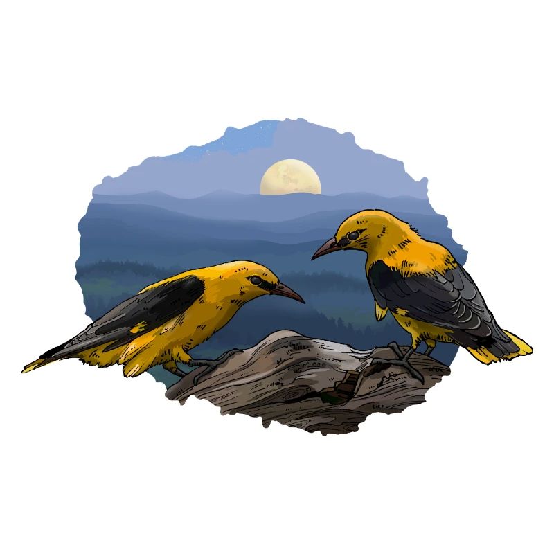 Les Loriots au clair de lune