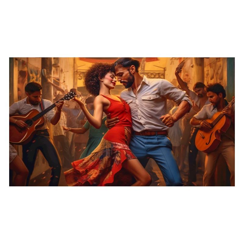 Leidenschaftlicher Salsa-Tanz