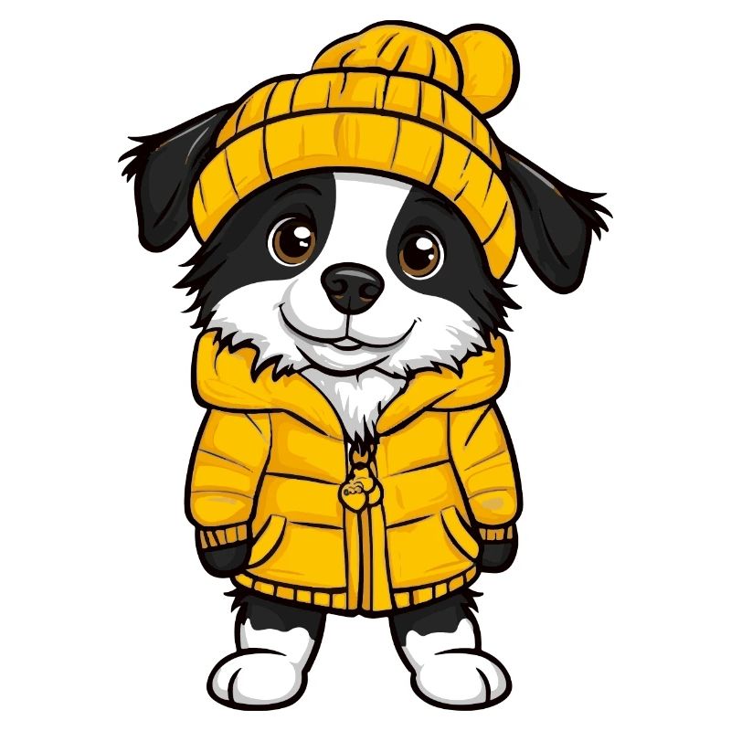 Border Collie Hund Winter