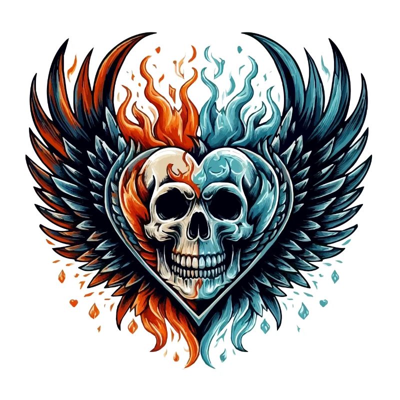 Herz Totenkopf