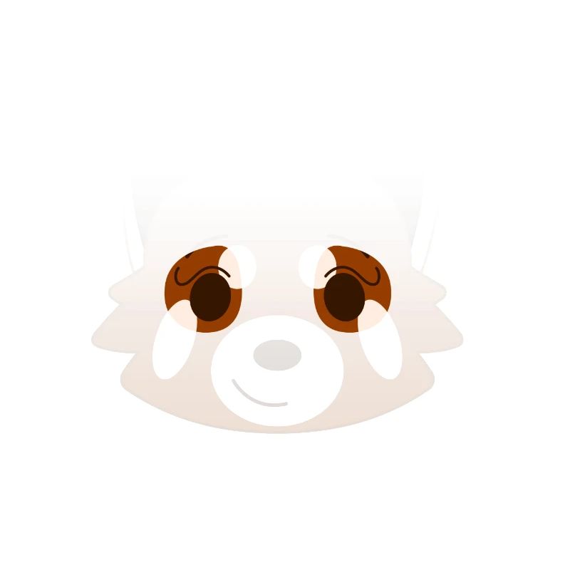Red panda disguised as a ghost for Halloween