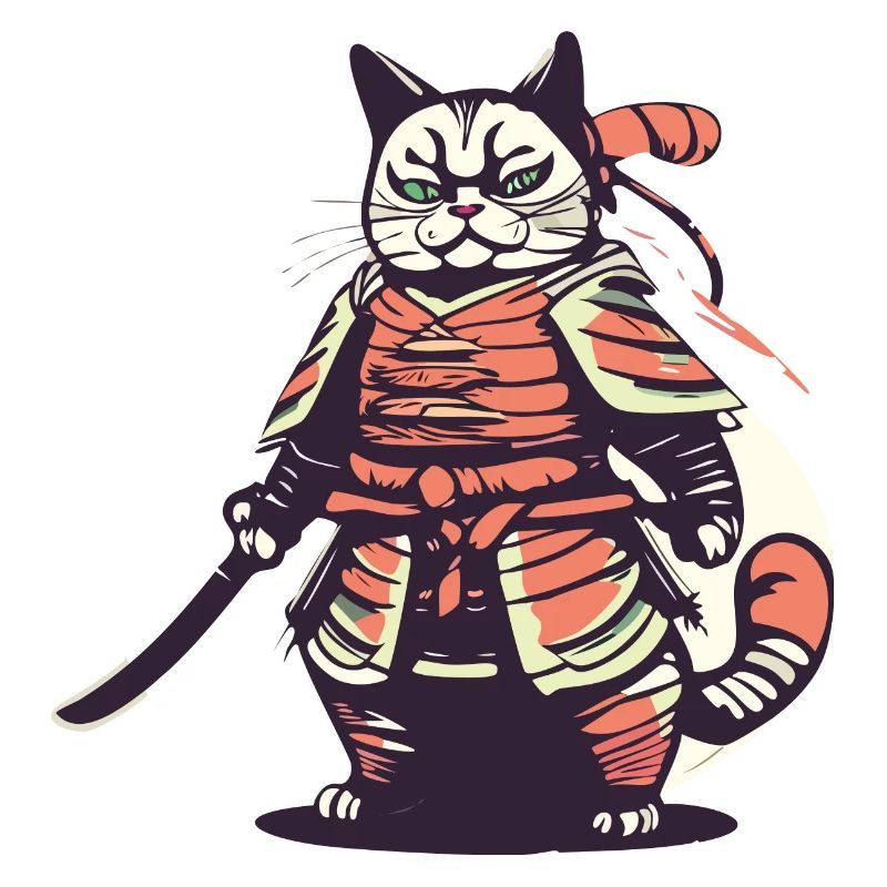 Chat samouraï
