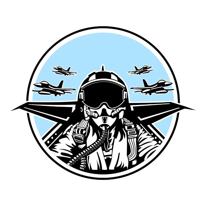 Jet Pilot / Kampfpilot 01_weiß Schwarz