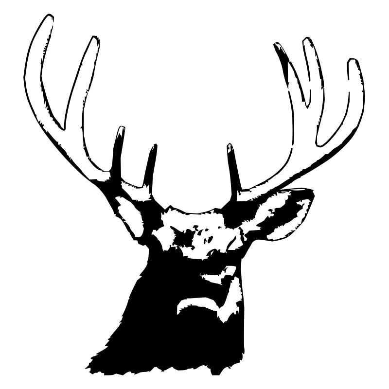 Hirschkopf im Herbst Hirsch Geweih Bock Reh Vektor