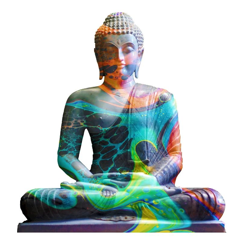 Mehrfarbiger Zen-Buddha