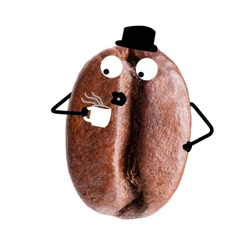 Kaffeebohne mit Gesicht