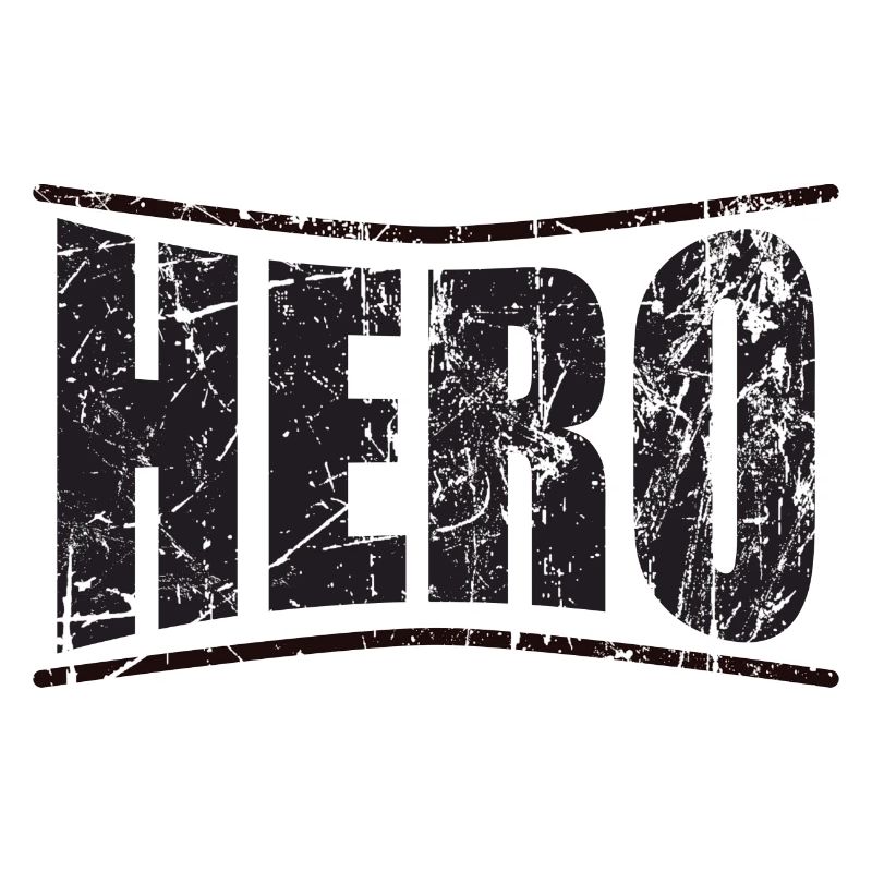 Held Held Held Héroe héros monochromer Text