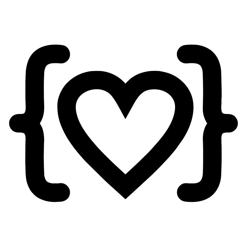 Herz des Programmierer-Code-Logos