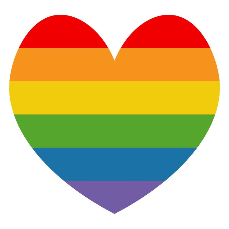 LGBT CSD TShirt Regenbogen HERZ
