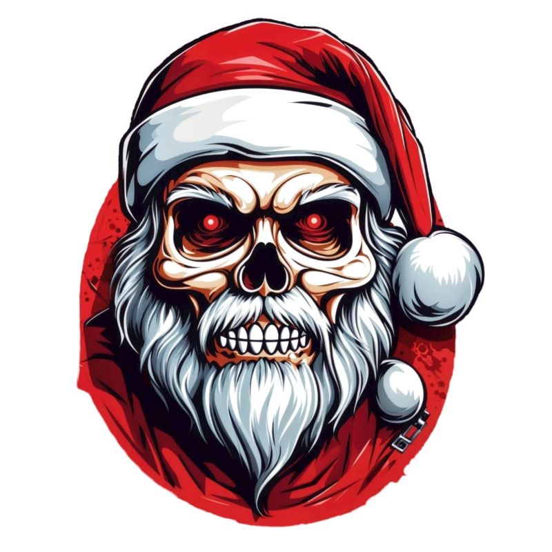 Totenkopf Weihnachtsmann