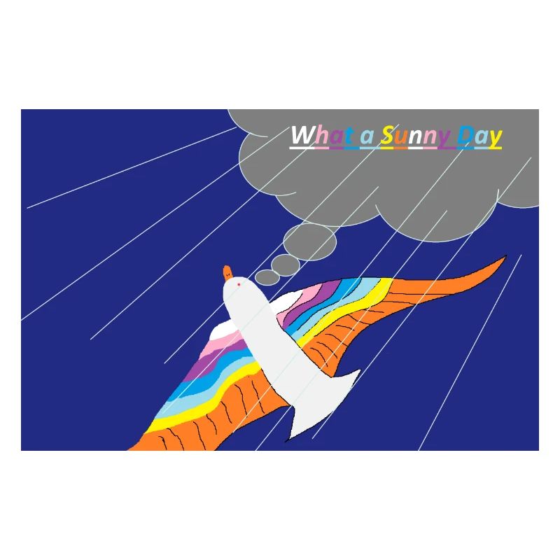 Regenbogenjet am Sonnentag