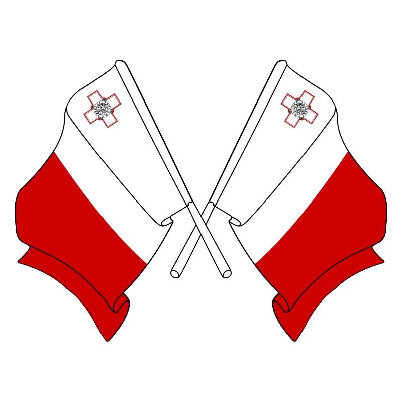 Deux drapeaux Malte