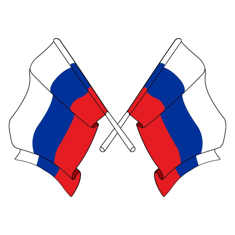 Deux drapeaux Russie