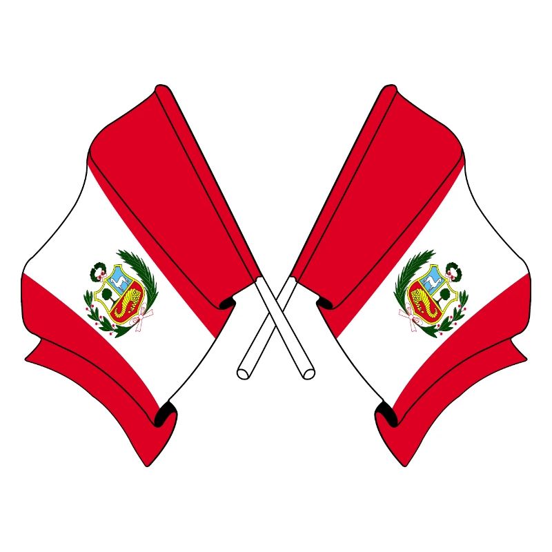 Deux drapeaux croisés du Pérou