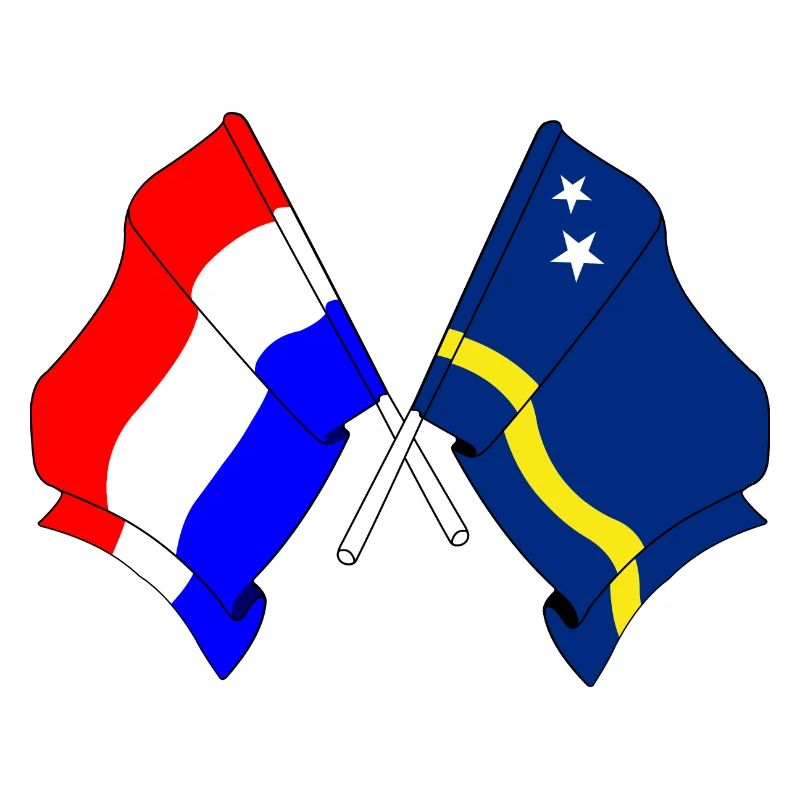 Drapeau des Pays-Bas et drapeau de Curaçao