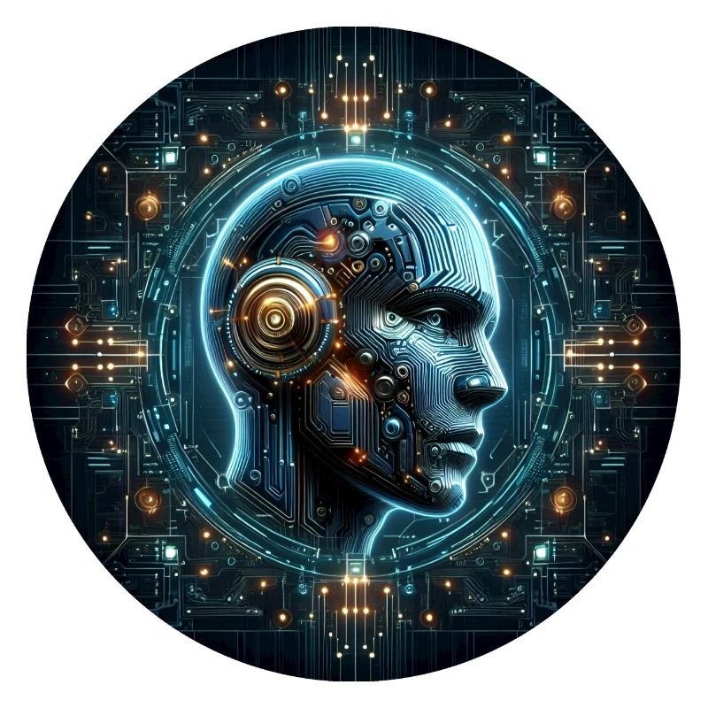 Artificial Intelligence Cyber Head Tech