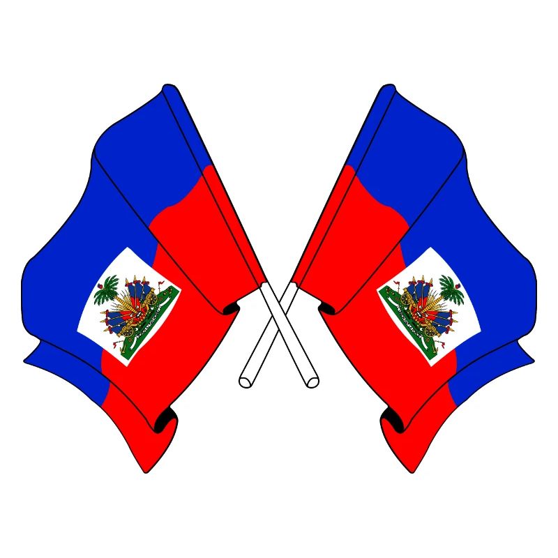 Deux drapeaux d’Haïti