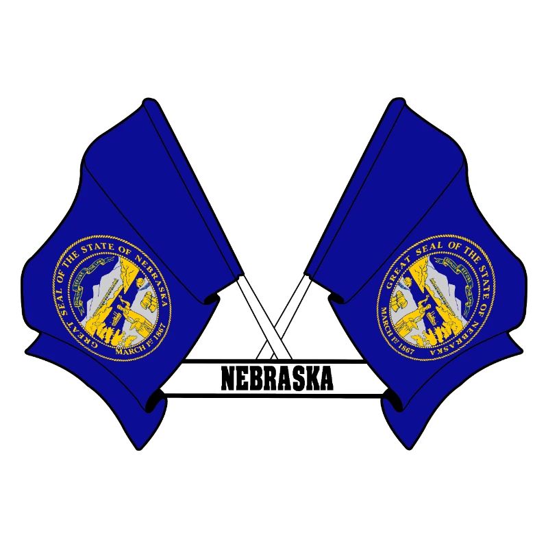 wee flags text NEBRASKA