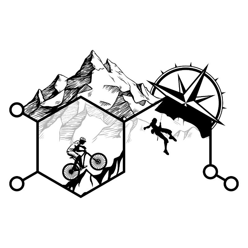 Abstrakte Berglandschaft Illustration