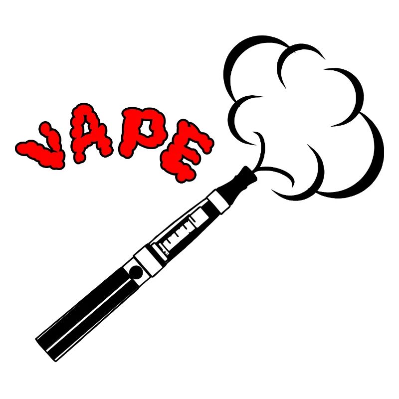 VAPE-Design mit Dampfwolke