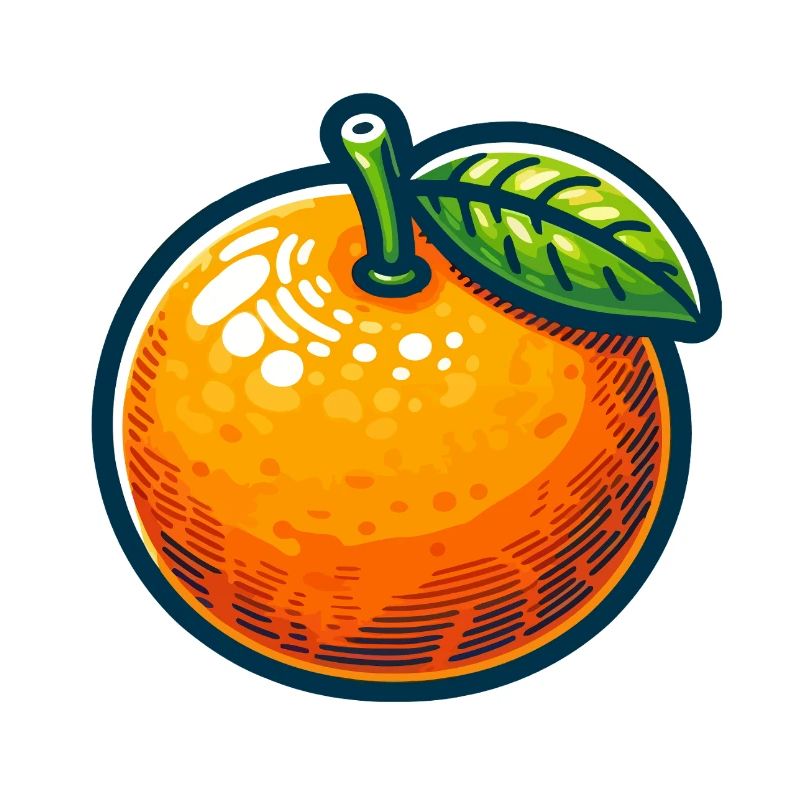 Natürliche Orangenillustration