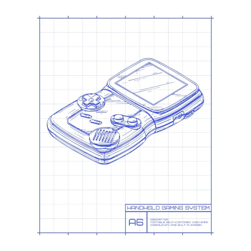 Blaupause Handheld Skizze