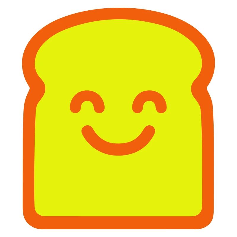 Lächelndes Toastgesicht