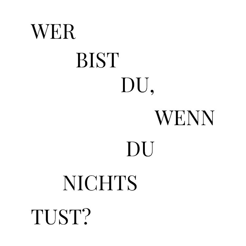 Wer bist du Pfeil Statement Design Clean