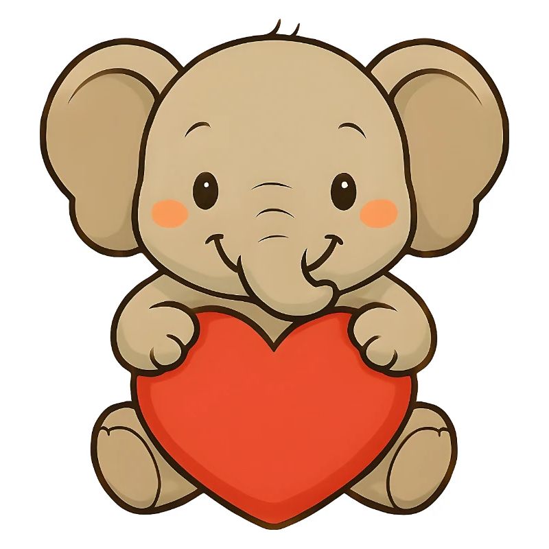 Elefant mit Herz