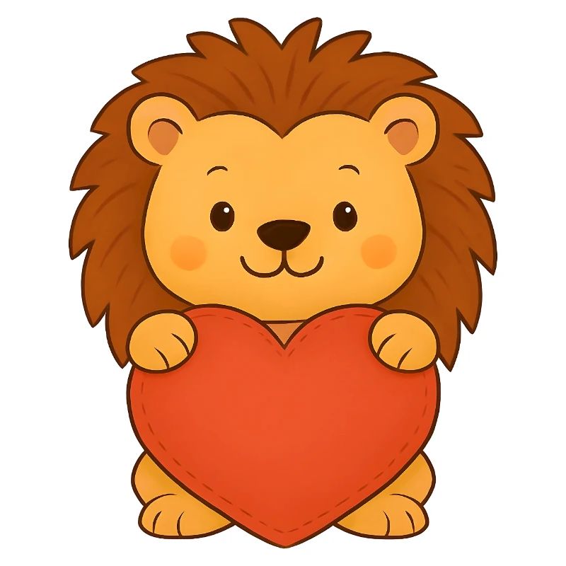 Löwe mit Herz