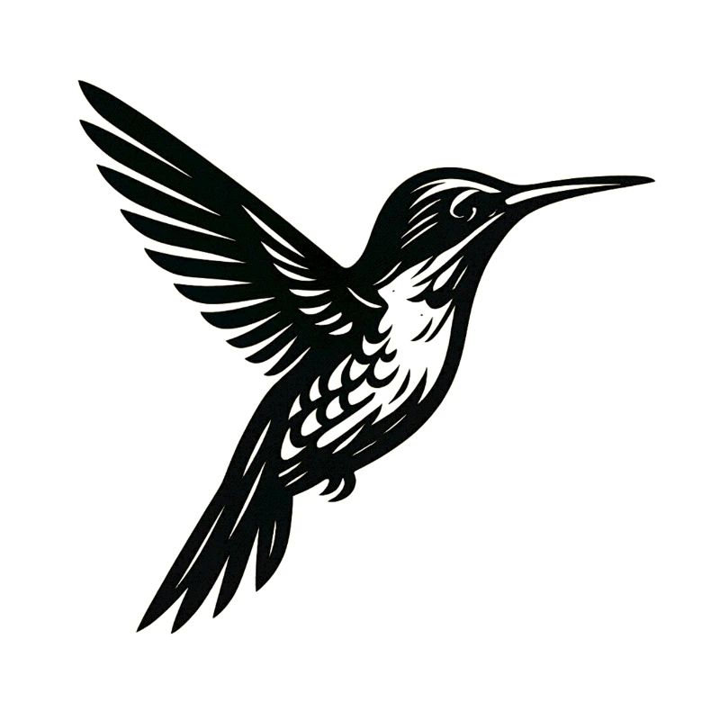 Goldlinie Hummingbird Silhouette