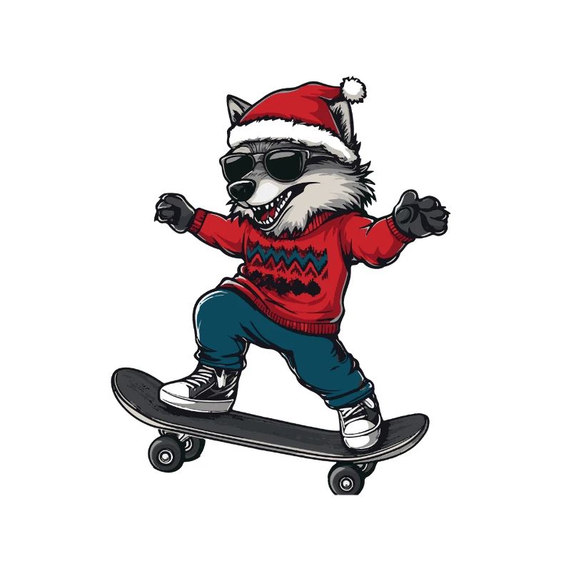 Wolf Weihnachten Lustig