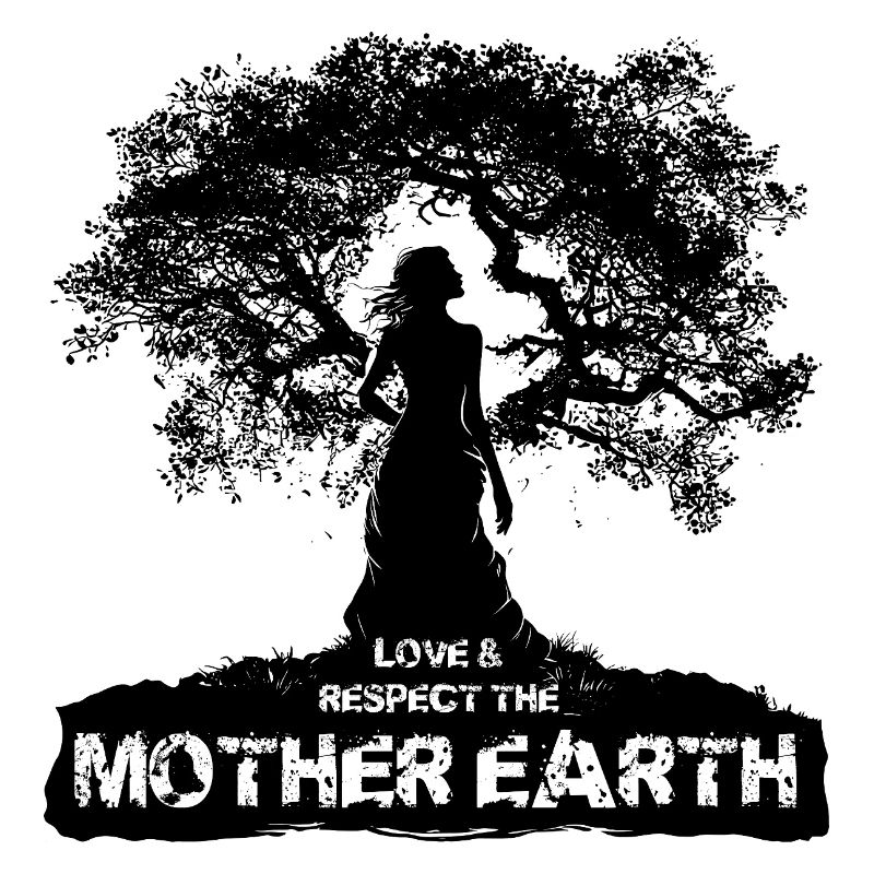 Mutter Erde - Schwarzes Design