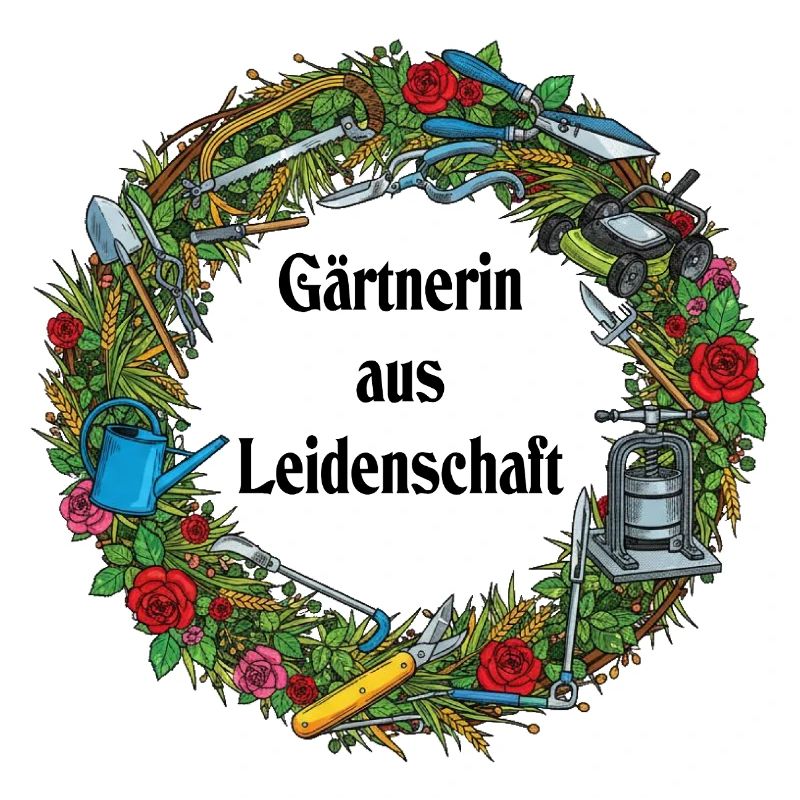Gartenwerkzeug Kranz Muster