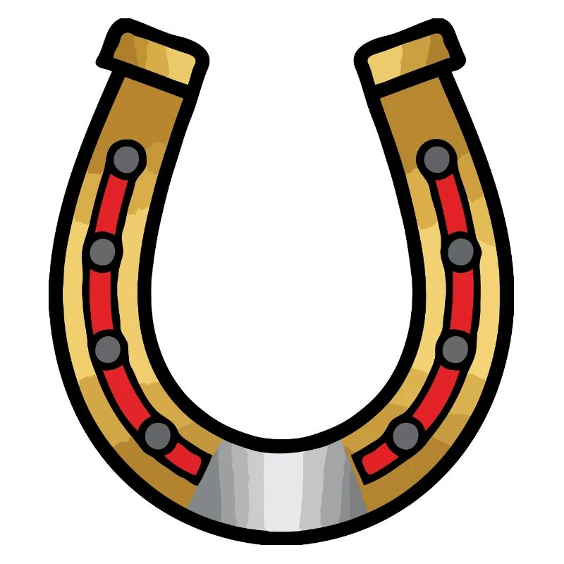 Goldenes Hufeisen-Glücks-Design