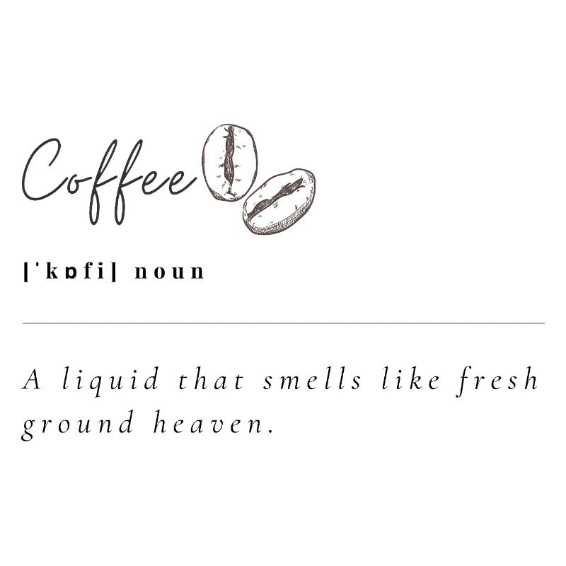 Kaffee-Bohnen Minimal-Print